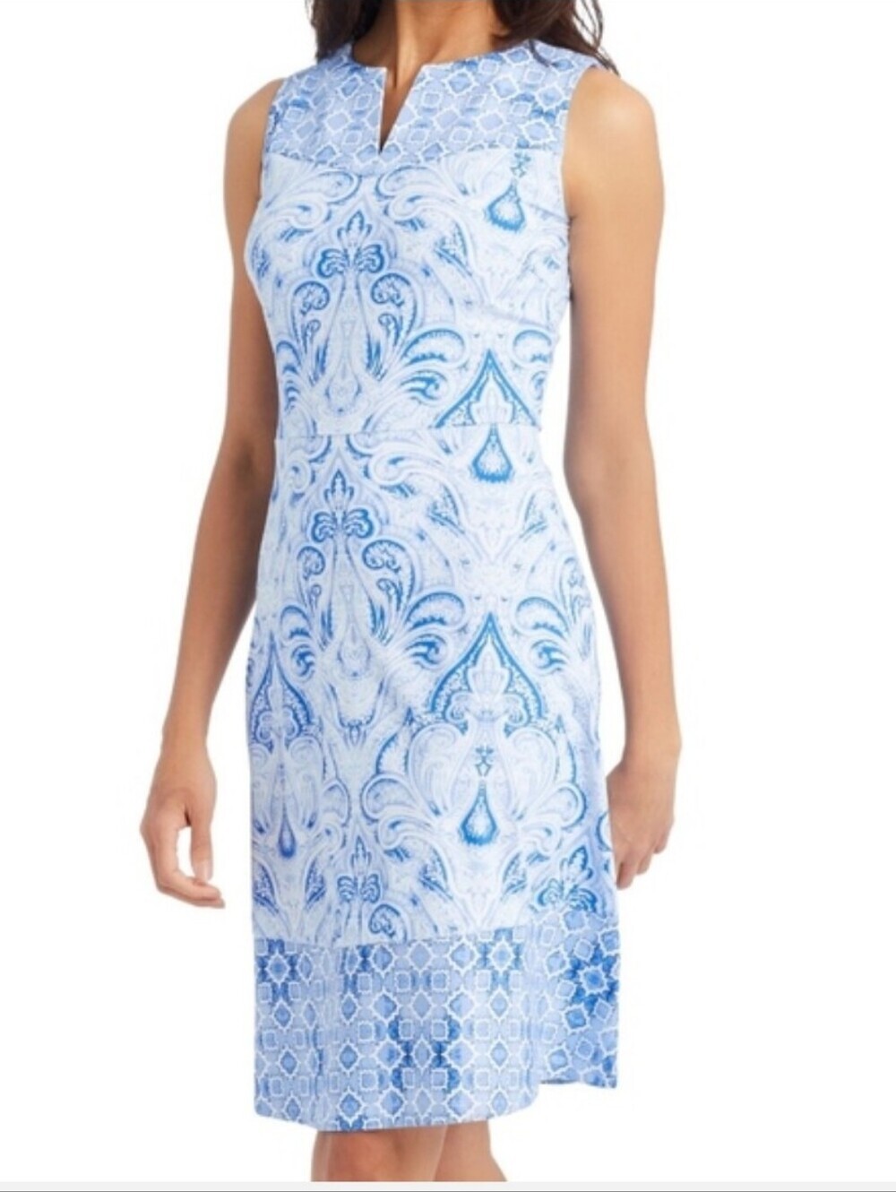 J. Mclaughlin Destin Nile Paisley Sleeveless Dress catalina cloth Small